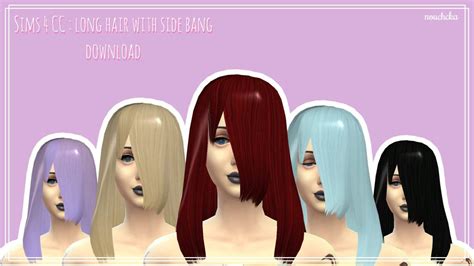 Sims 4 Cc Cheveux Long Avec Mèche Téléchargement Dispo Les Sims 4
