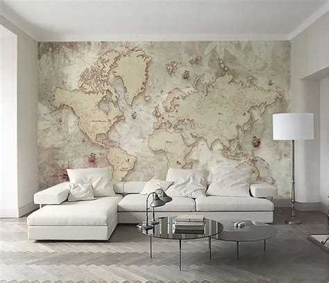 3d World Map Wallpaper For Walls Modern Stylish Mural For Home And