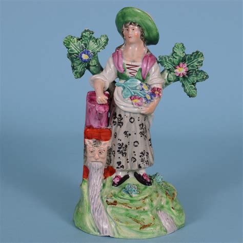 Staffordshire Pottery Figure Of A Gardener Andrew Dando Antique