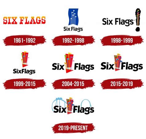 Six Flags Logo Symbol Meaning History Png Brand