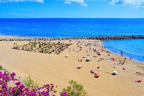 Playa Del Ingles Plaża W Maspalomas Gran Canaria Hiszpania Obraz