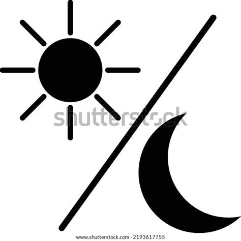 Sun Moon Icon Vector Illustration Isolated Stock Vector Royalty Free