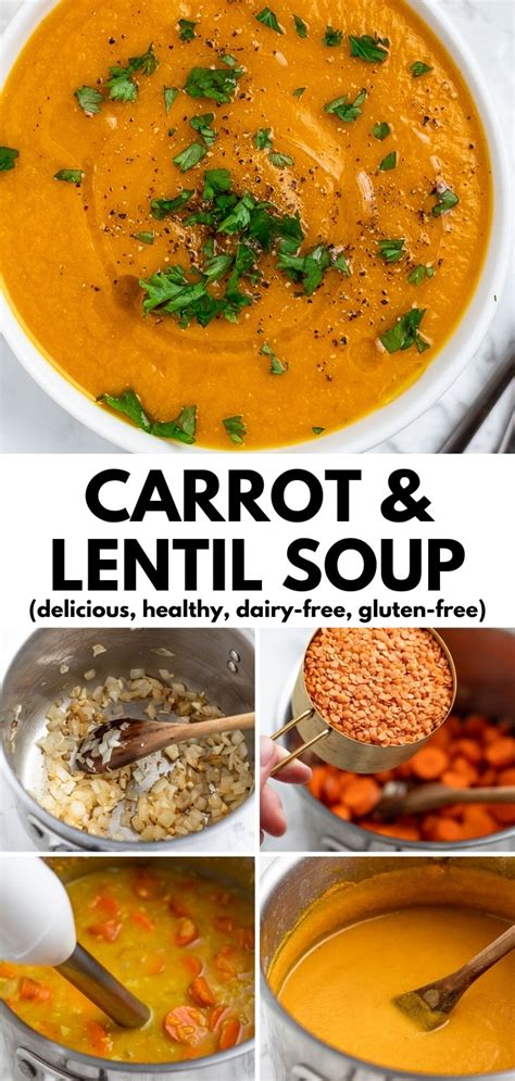 Once hot, add the onion, carrot, celery and salt and sweat until the onions are translucent, approximately 6 to 7 minutes. Carrot and Lentil Soup | Nutrition to Fit | Recipe | Carrot and lentil soup, Lentil soup ...