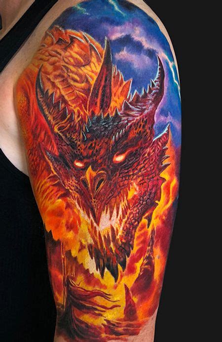 Tattoo uploaded by andre castro savastano goku. 20 Powerful Dragon Tattoo for Men | Dragon tattoo arm ...