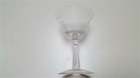One Fostoria Romance Etched Crystal Sherbet Glass Stemware Ebay