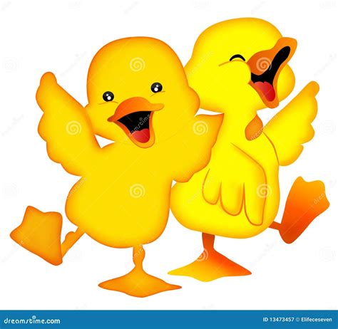 Two Duckling Stock Vector Illustration Of Cute Singing 13473457