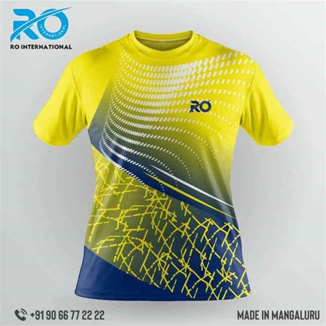 Ro Fs Sublimation Jersey Blue Yellow Ro International