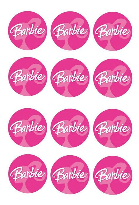 Barbie Cupcake Toppers 243 Barbie Theme Party Barbie Birthday