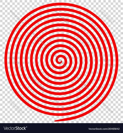 Red Round Abstract Vortex Hypnotic Spiral Vector Image