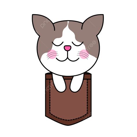 Gambar Kucing Lucu Di Kartun Doodle Saku Kucing Seri Kartun Png Dan