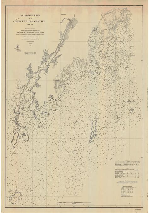 Historical Nautical Charts Of Maine Penobscot Bay Vicinity