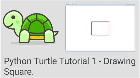 Python Turtle Tutorial 1 Drawing Square Youtube