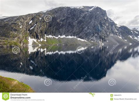 Dalsnibba Viewpoint And Djupvatnet Lake In Norway Stock Image Image