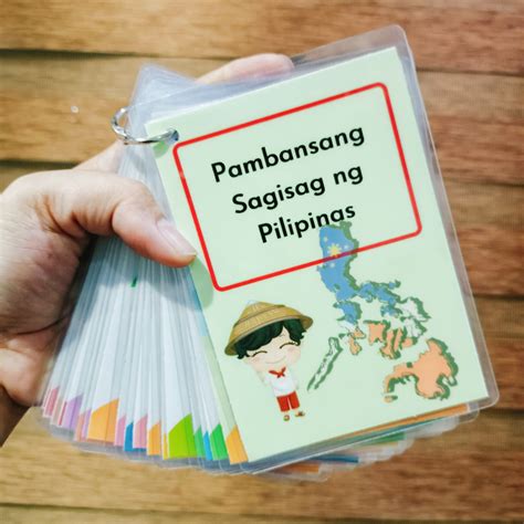 Pambansang Sagisag Ng Pilipinas Educational Laminated Flash Cards