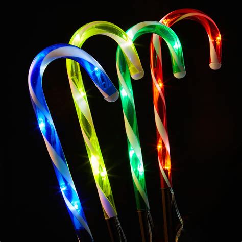 Christmas Xmas Battery Operated Pathway 25cm Candy Cane Garden Led