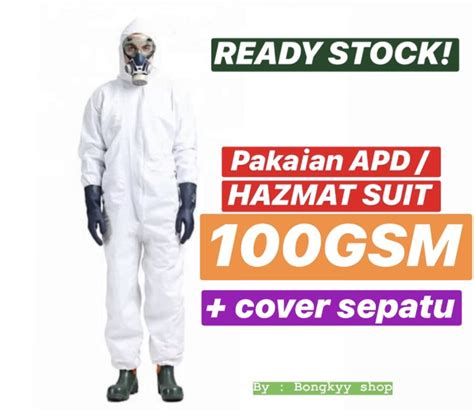 Jual Hazmat Suit Baju APD Standar Medis Cover All WATERPROOF