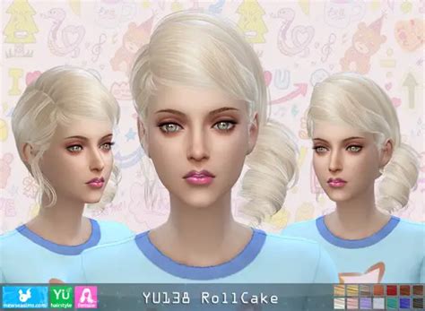 Newsea Yu138 Roll Cake Hair Sims 4 Hairs
