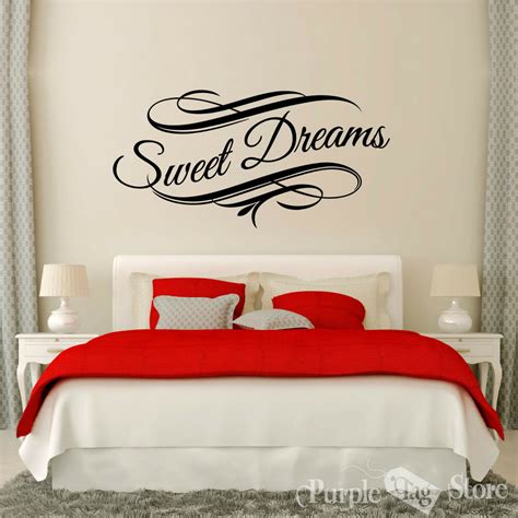 Sweet Dreams Vinyl Art Home Style Wall Bedroom Quote Decal