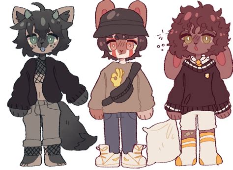 Triple Adopts Closed By Mudbun On Deviantart Art Inspiration Drawing Character Inspiration Art