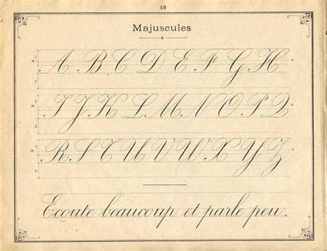 French Instruction Manual 1900 Page 18 Medium Cursive Complete