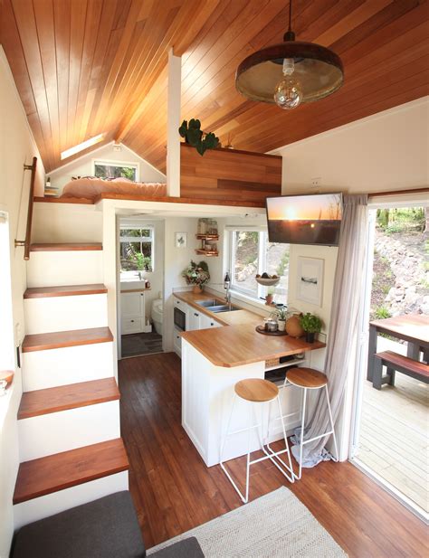 Inside A Tiny Home On Waiheke Where Modern Design Meets Cottage Style Modern Tiny House Tiny