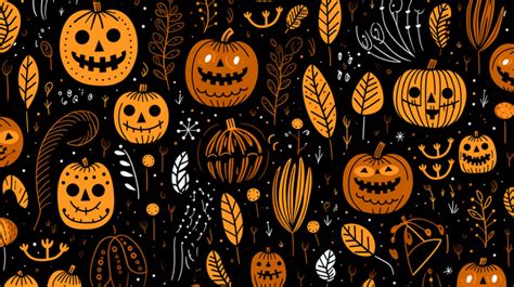 Joyful Halloween A Boho Abstract Seamless Pattern With Mystical Magic