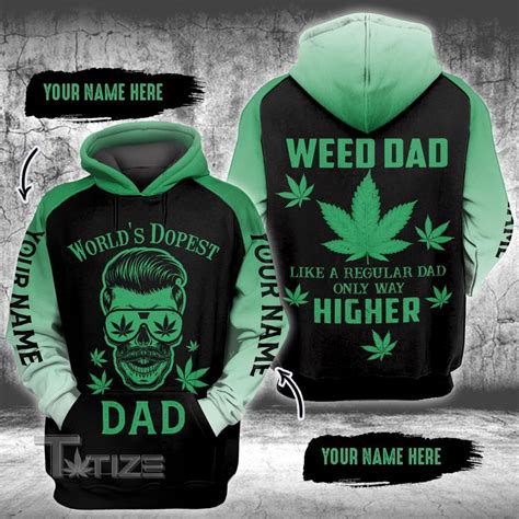 Worlds Dopest Dad Like A Regular Dad Only Way Higher Custom Name 3d A