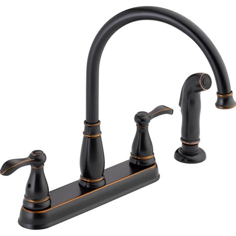 There doesn't appear to be a model number on the hardware (delta's. Delta Porter 2-Handle Standard Kitchen Faucet with Side ...