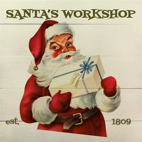 Santas Workshop Christmas Sign Free Stock Photo Public Domain Pictures