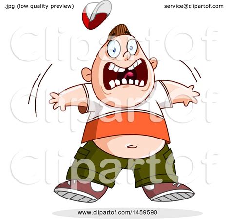 Clipart Of A Cartoon Scared And Screaming Boy Royalty Free Vector