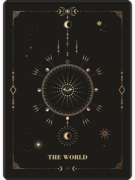 The World Tarot Card Sticker For Sale By Noveltiko Redbubble