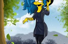 marge simpsonized simpson artstation fan simpsons hipster con drawing