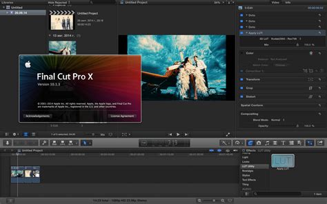 I've switched platforms from a pc using adobe premiere to mac's os x using final cut express hd. LUT Utility for Final Cut Pro X and Motion 1.44 (upd 29.10 ...
