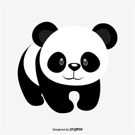 Cute Black And White Panda Black And White Cartoon Panda Love Cute