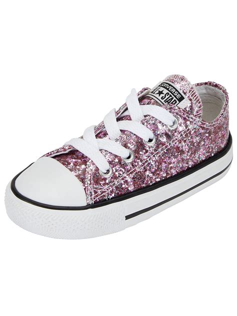 Converse Childrens Chuck Taylor All Star Lace Up Shoes Pink Glitter