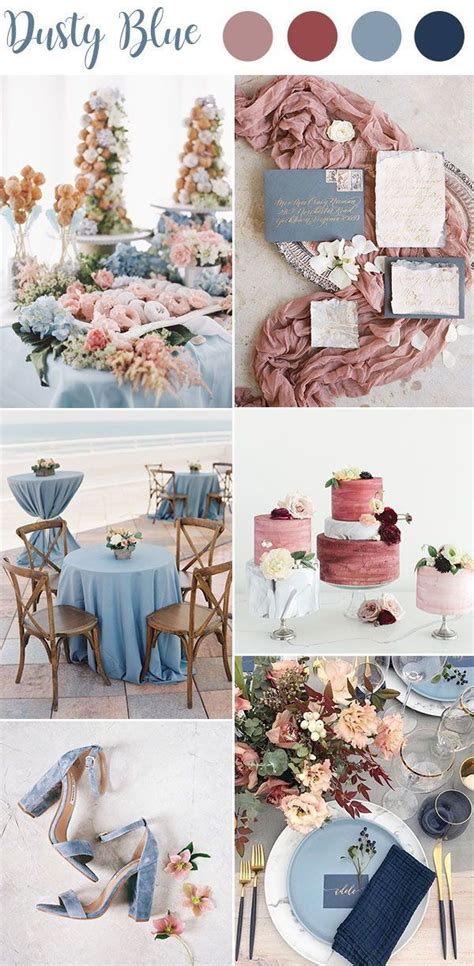 9 Ultimate Dusty Blue Color Combinations For Wedding Cores Para
