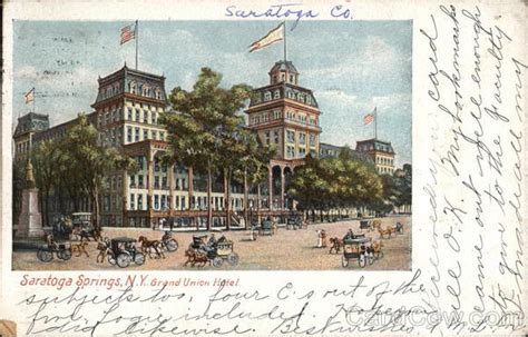 Grand Union Hotel Saratoga Springs Ny Postcard