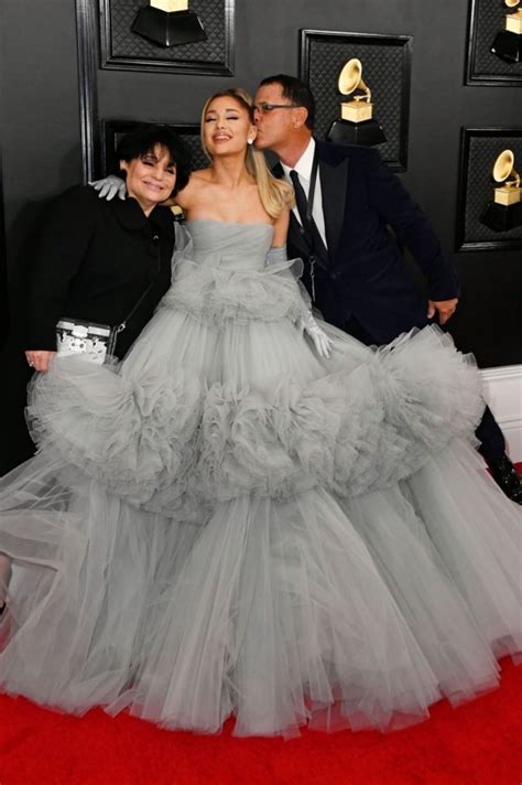 Although not that different, which is pretty wild, given the circumstances. Ariana Grande Grey Layered Tulle Ball Gown Dress Grammys ...