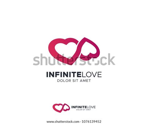 Heart Love Infinite Logo Design Vector Stock Vector Royalty Free