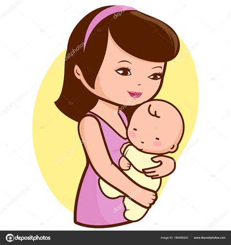Mother Holding Baby — Stock Vector © Stockakia 180699342