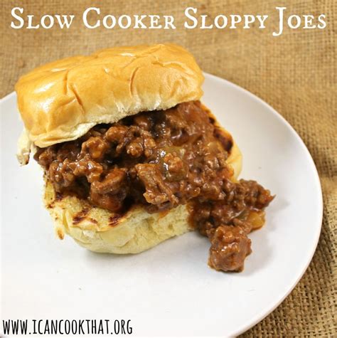 Slow Cooker Sloppy Joes Sandwich Recipe I Can Cook That