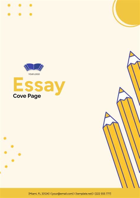 Essay Cover Page Template Edit Online And Download Example