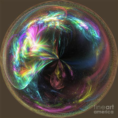 Emerging Rainbow Bubble Orb Digital Art By Elisabeth Lucas Fine Art