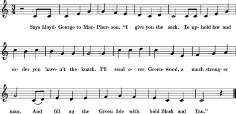 The Bold Black And Tan Sheet Music For Treble Clef Instrument