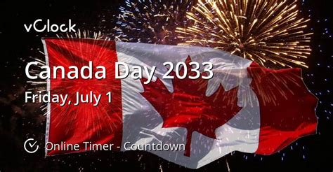 When Is Canada Day 2033 Countdown Timer Online Vclock