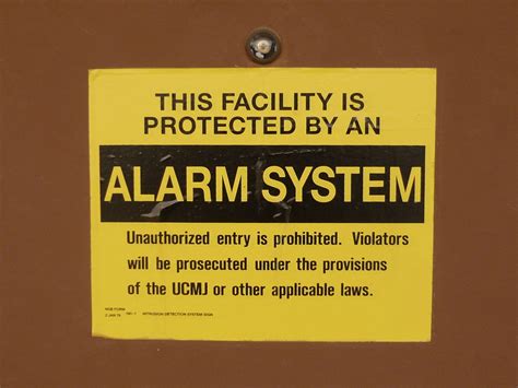 Alarm System Sign This Now Abandoned Military Facility Is Flickr