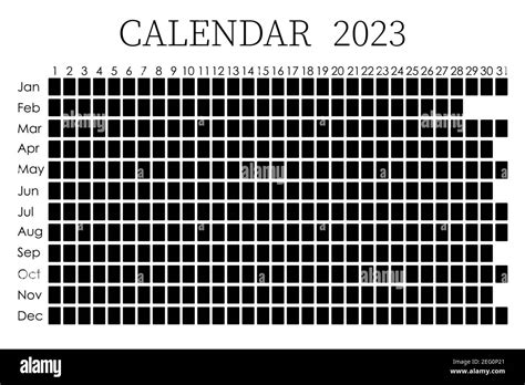 2023 Calendar Planner Сorporate Design Week Isolated Black And White