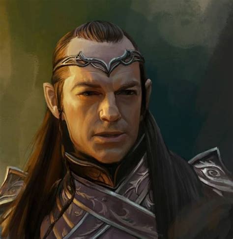 Lord Elrond Of Rivendell In Fine Art By Xiao Xu F Shadow Of Mordor