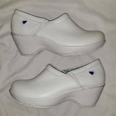 Nurse Mates Bryar Pillow Top White Clogs Nursing Professional Shoes Women Sz 55 Ebay