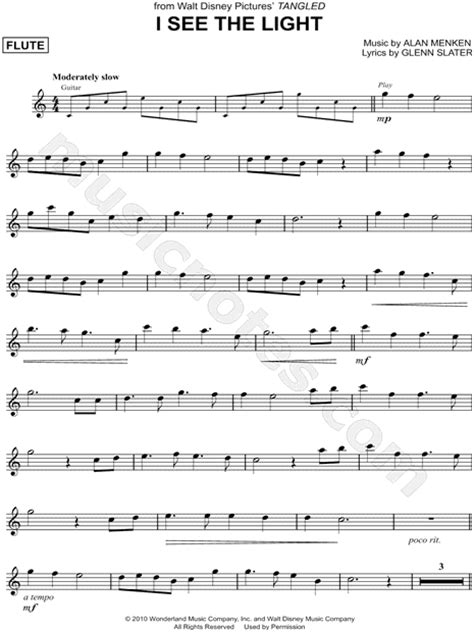 In the above video, you will find the chords in blue and melody in green. "I See the Light" from 'Tangled' Sheet Music (Flute Solo ...